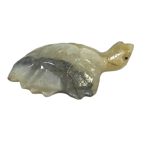 Lot of 3 Vintage Hand Carved Stone Turtle Figurines Paperweight Soapstone Set 3 - Picture 9 of 16